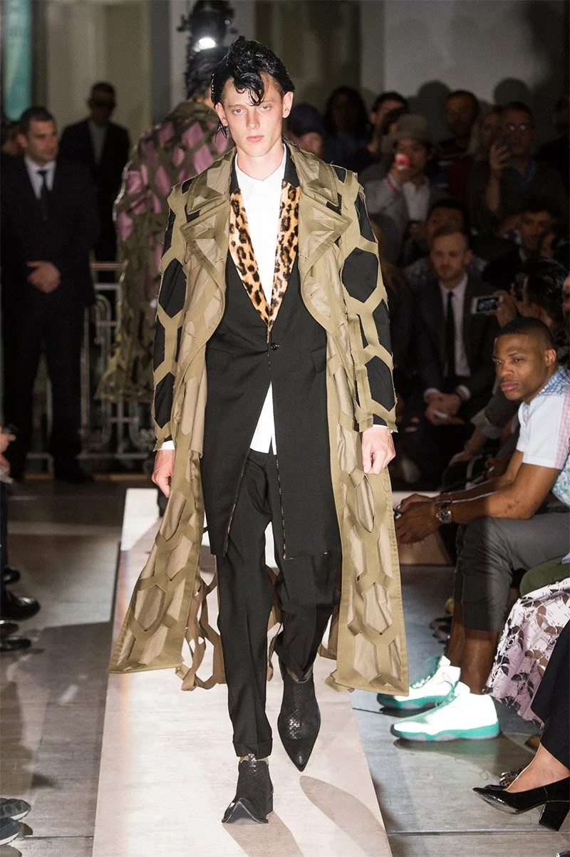 Comme des Garcons Homme Plus S/S 2015 leopard lapel coat — JAMES