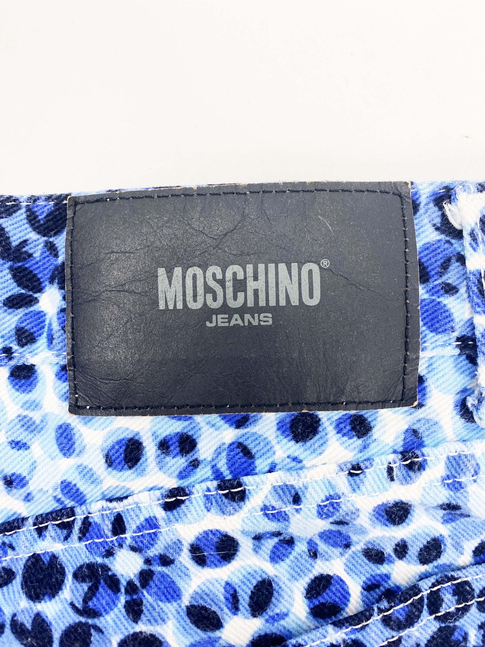 Moschino 90s op art dot print jeans — JAMES VELORIA