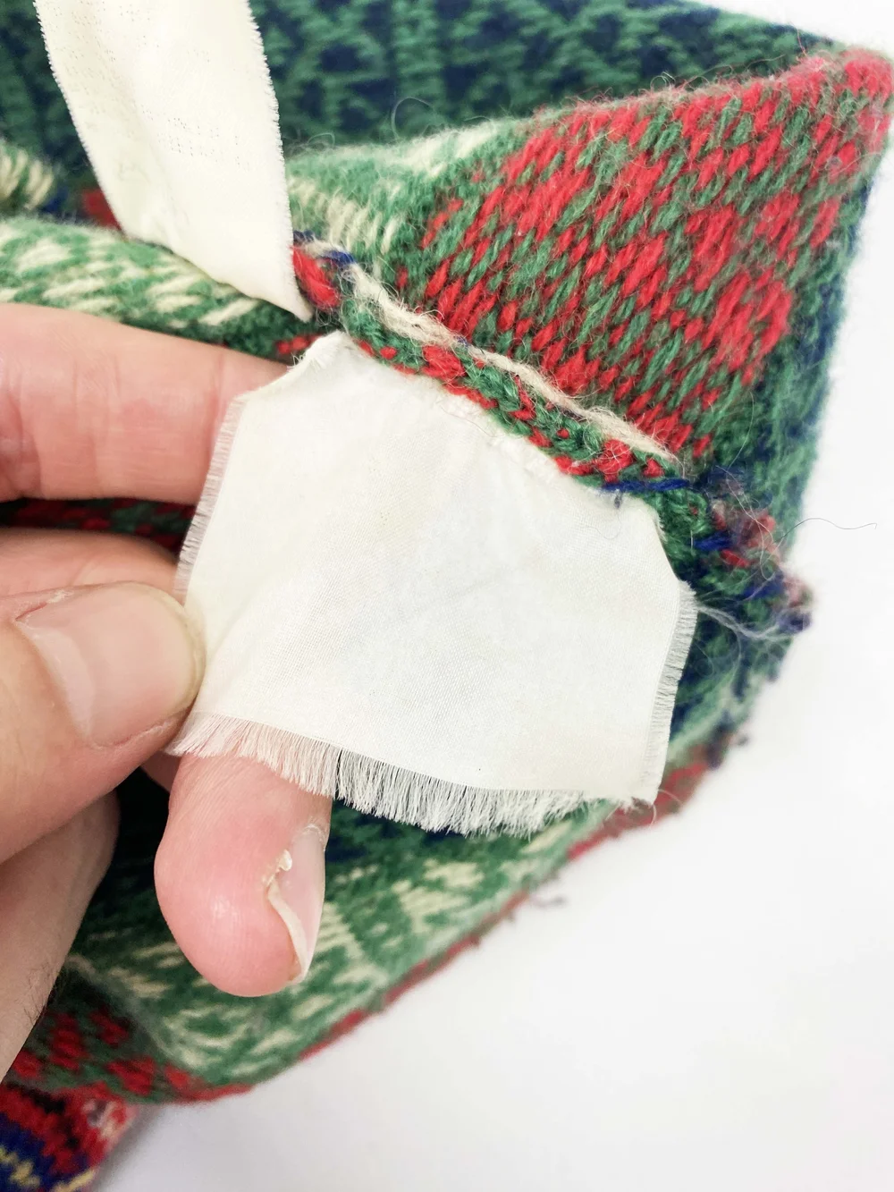 Comme des Garcons Homme 1990s geometric sweater — JAMES VELORIA