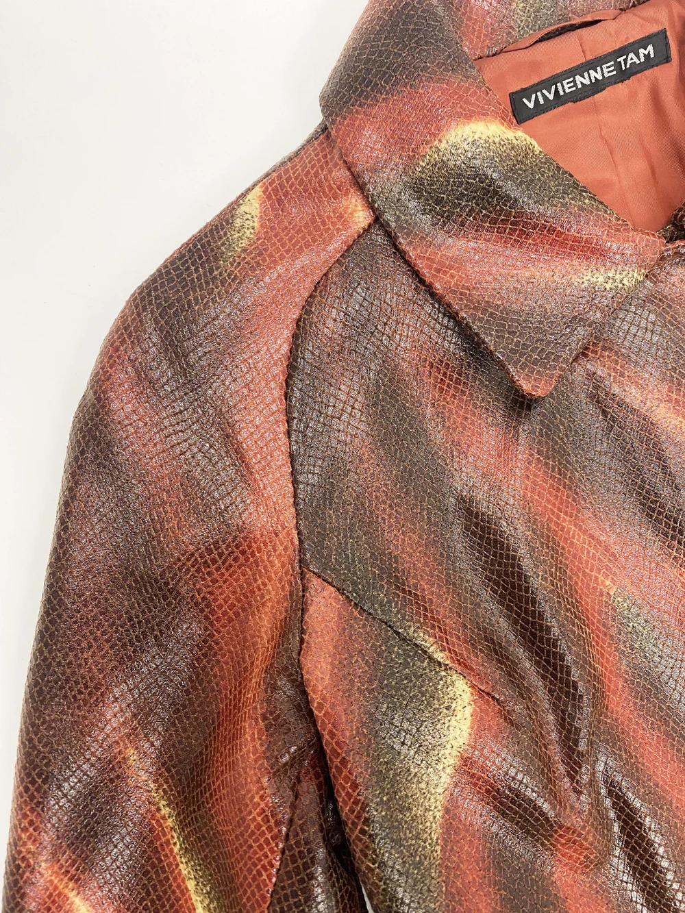 Vivienne Tam F/W 2000 coated flame print coat — JAMES VELORIA