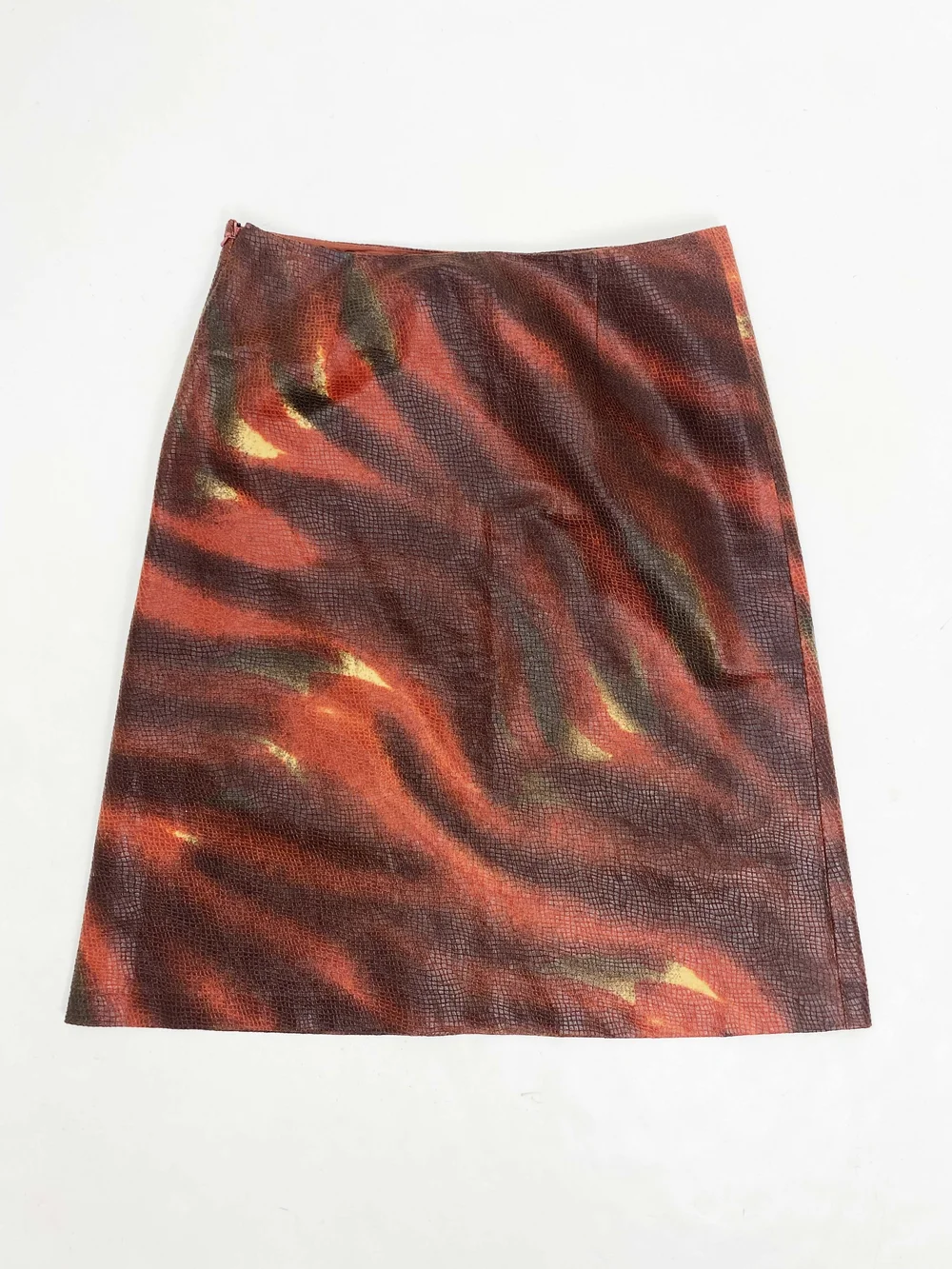 Vivienne Tam F/W 2000 coated flame print skirt — JAMES VELORIA