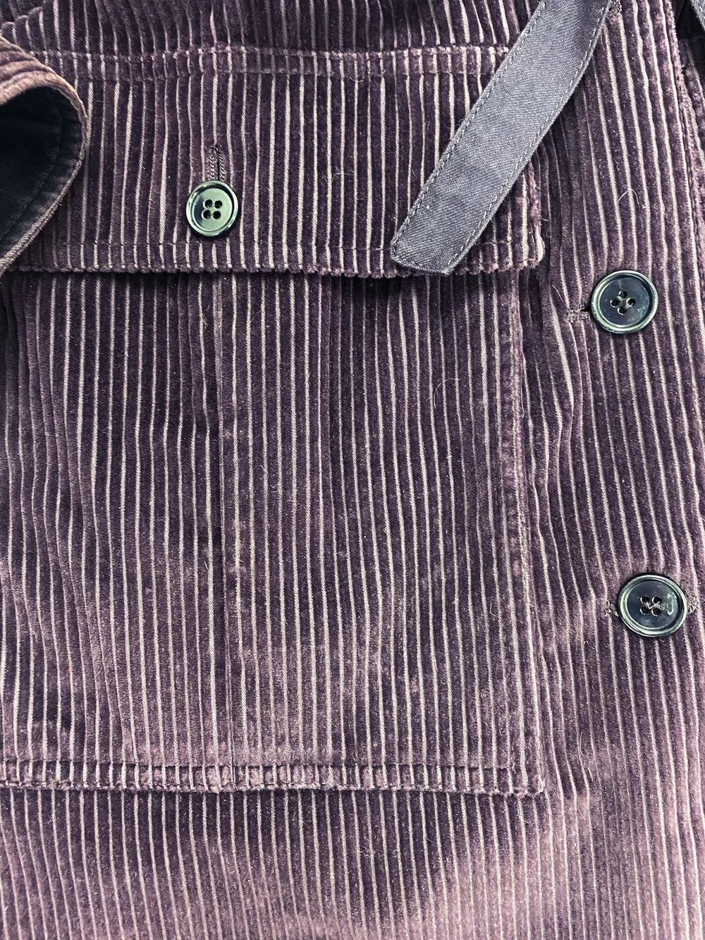Miu Miu F/W 2002 purple corduroy coat dress  JAMES VELORIA