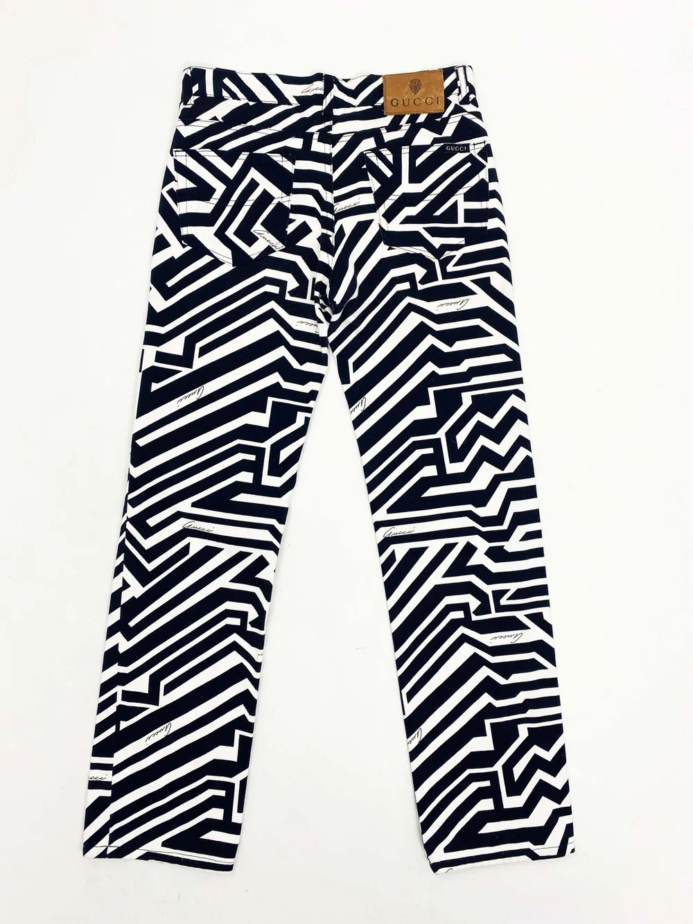Gucci S/S 1996 black and white print jeans — JAMES VELORIA