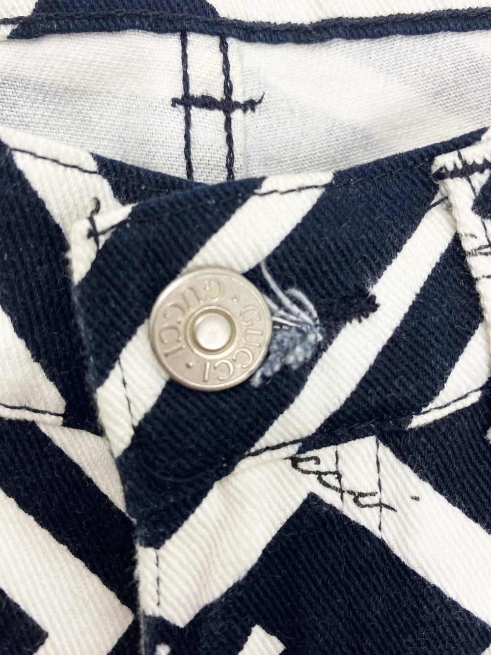 Gucci S/S 1996 black and white print jeans — JAMES VELORIA