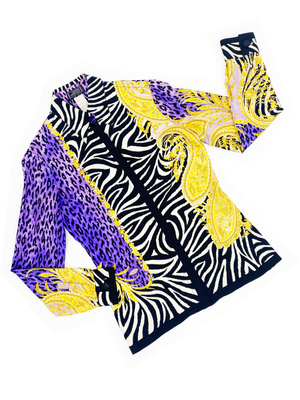Gianni Versace 1996 zebra print silk shirt — JAMES VELORIA