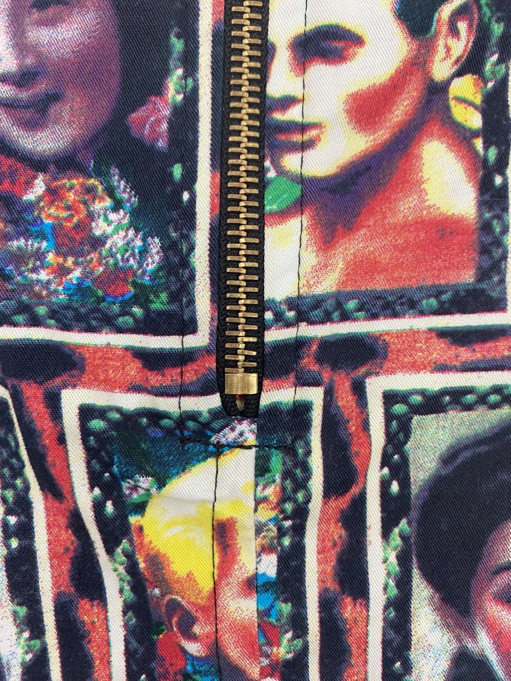 Jean Paul Gaultier 90s face print mini skirt — JAMES VELORIA