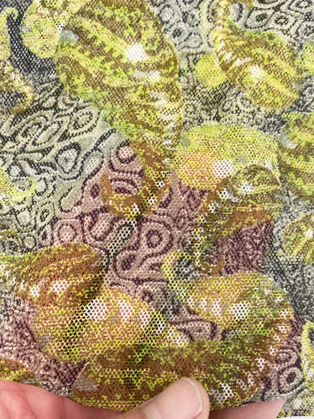 Jean Paul Gaultier F/W 1996 paisley print mesh top — JAMES VELORIA