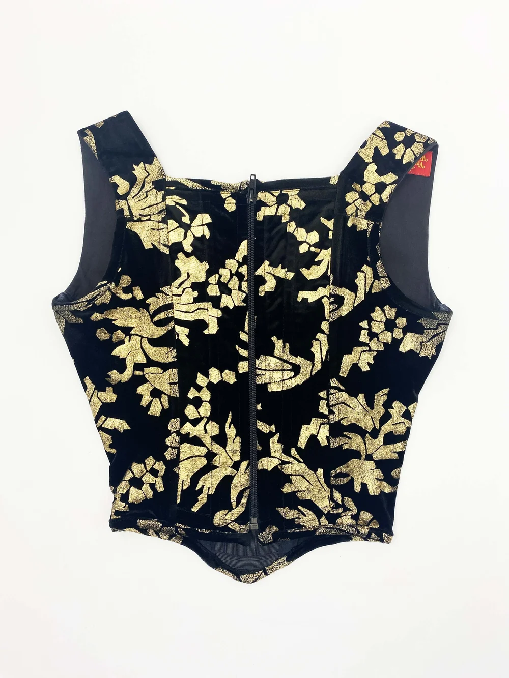 Vivienne Westwood 90s gold foil print corset — JAMES VELORIA