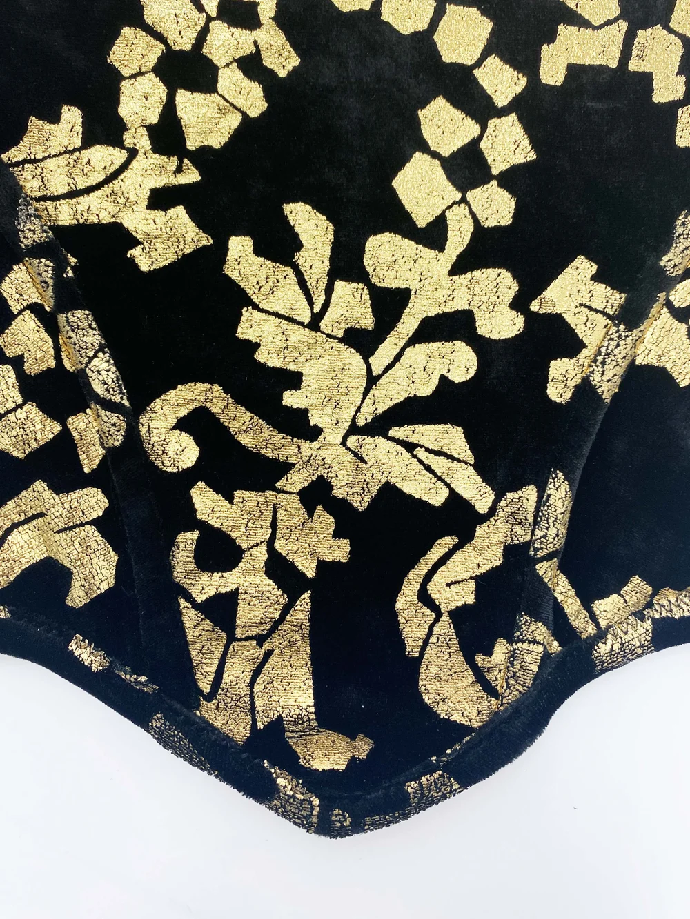 Vivienne Westwood 90s gold foil print corset — JAMES VELORIA