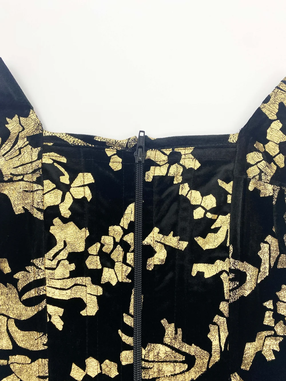 Vivienne Westwood 90s gold foil print corset — JAMES VELORIA