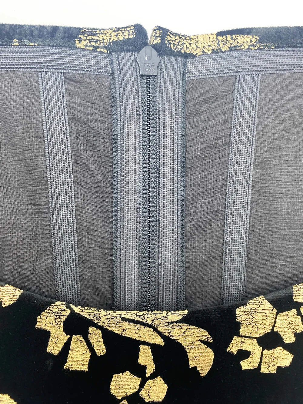 Vivienne Westwood 90s gold foil print corset — JAMES VELORIA