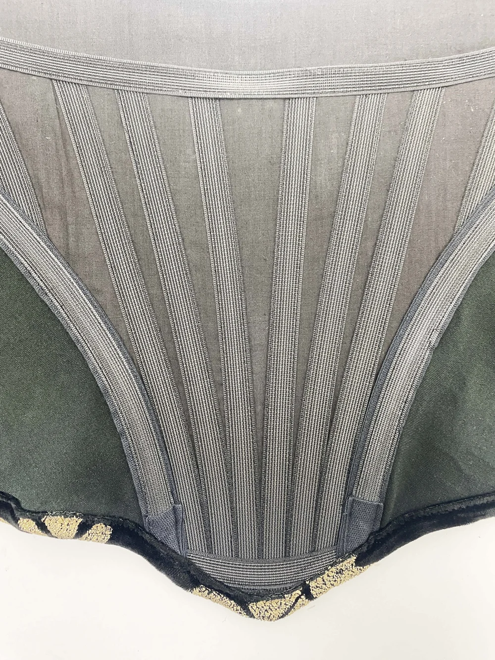 Vivienne Westwood 90s gold foil print corset — JAMES VELORIA