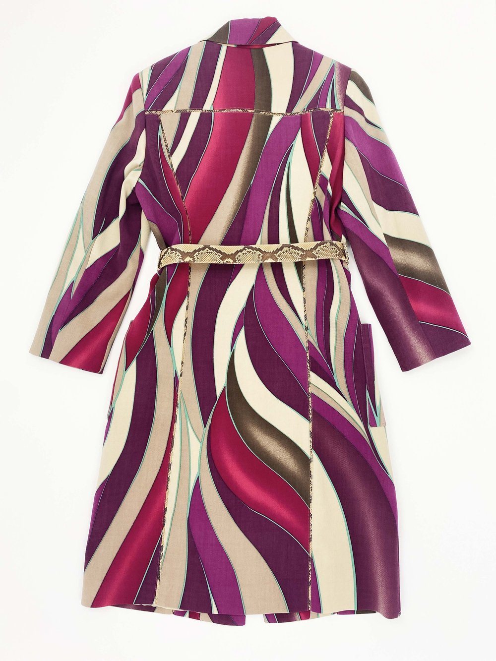 Gianni Versace F/W 2000 snakeskin trim coat — JAMES VELORIA