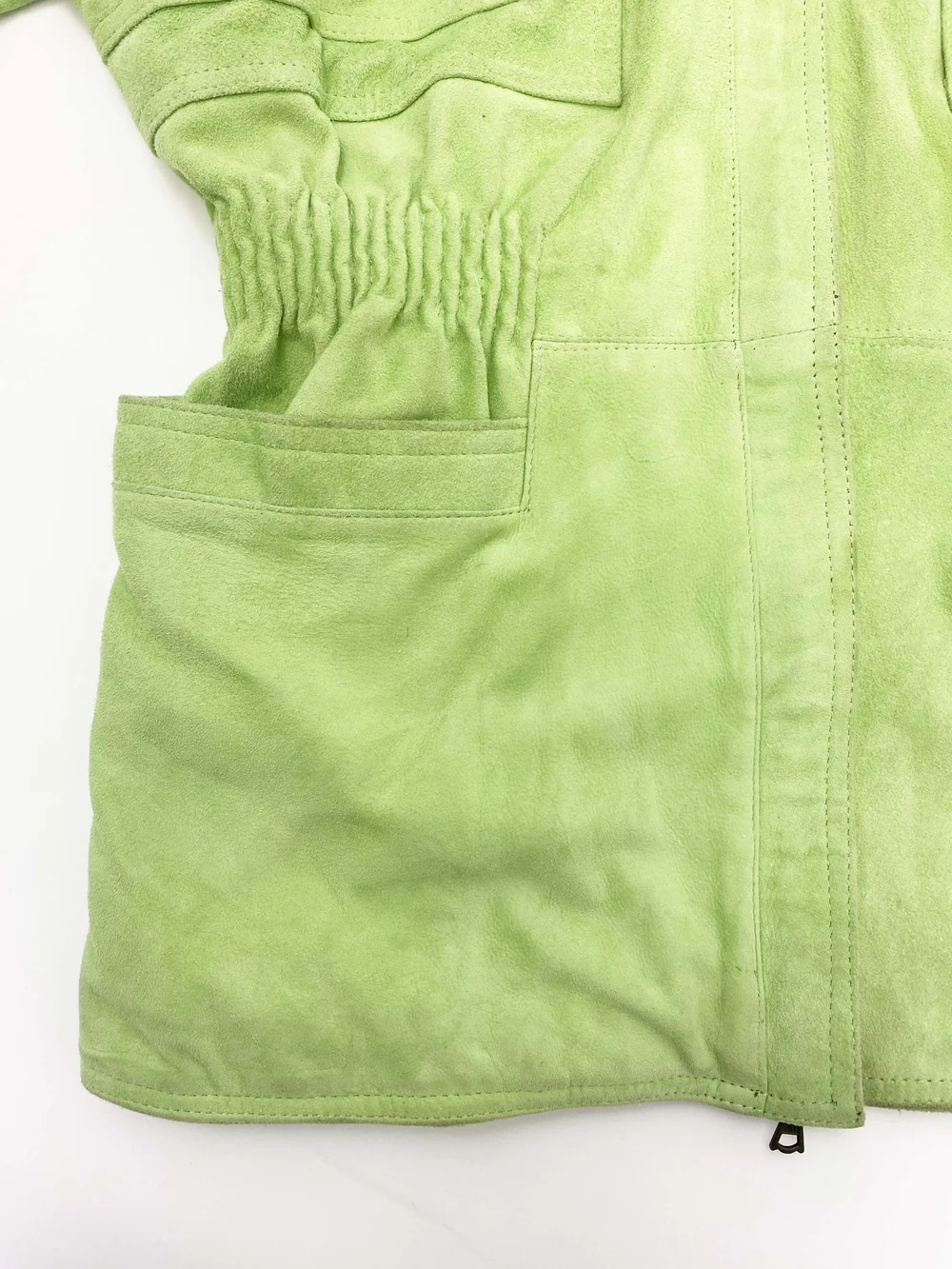 80s GIANNI VERSACE スウェード レザー ジャケット グリーン 80s GIANNI VERSACE スウェード レザー ジャケット グリーン