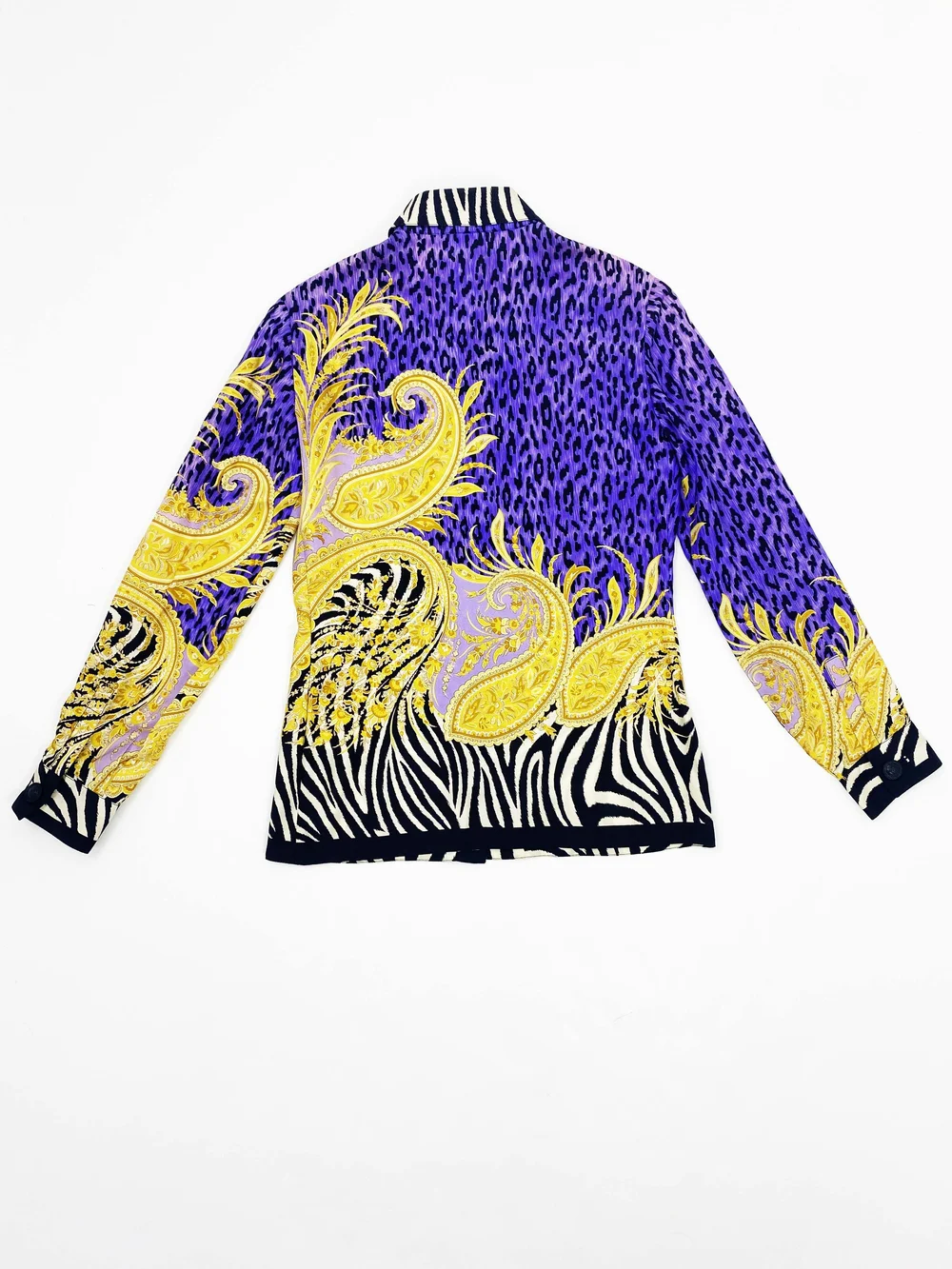 Gianni Versace 1996 zebra print silk shirt — JAMES VELORIA