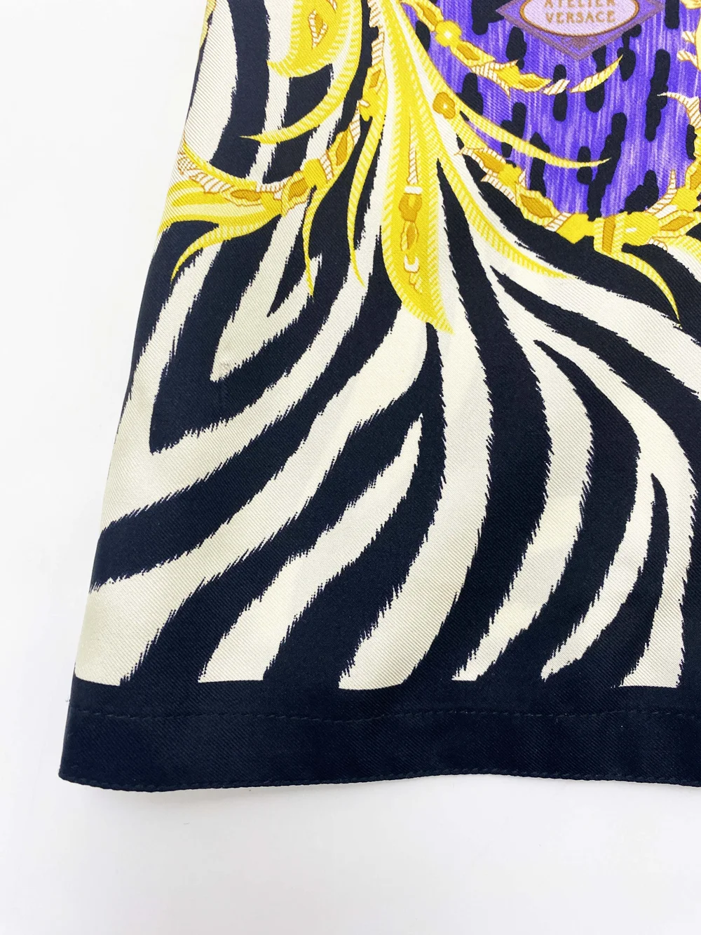 Gianni Versace 1996 zebra print silk shirt — JAMES VELORIA