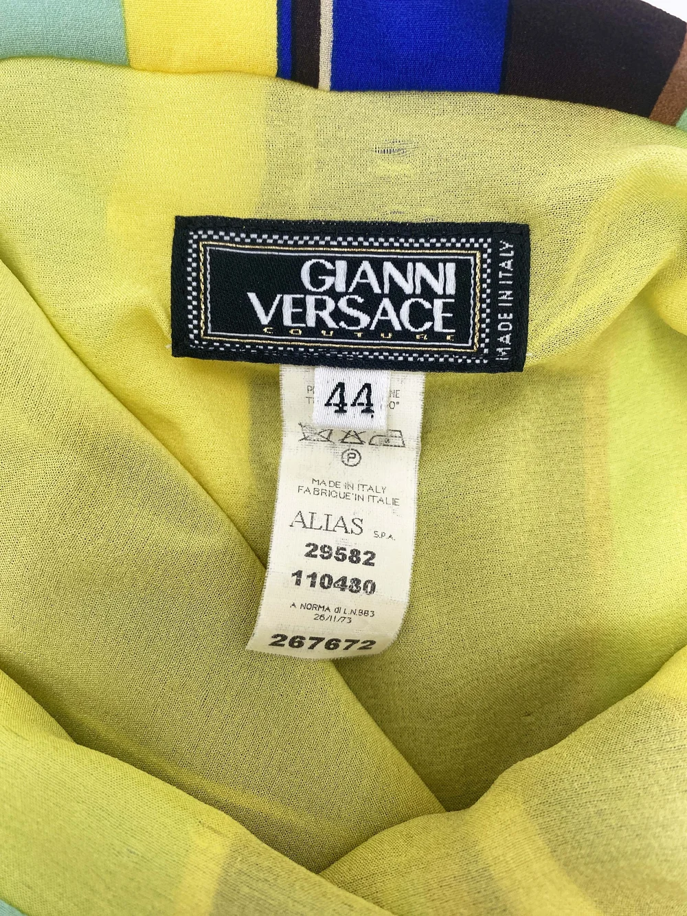 Gianni Versace S/S 2003 striped tube top — JAMES VELORIA