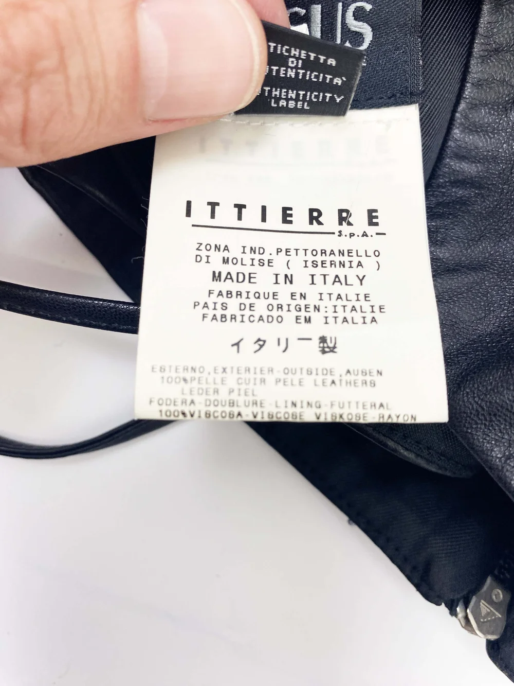 Versus Versace 90s black leather lace up top — JAMES VELORIA