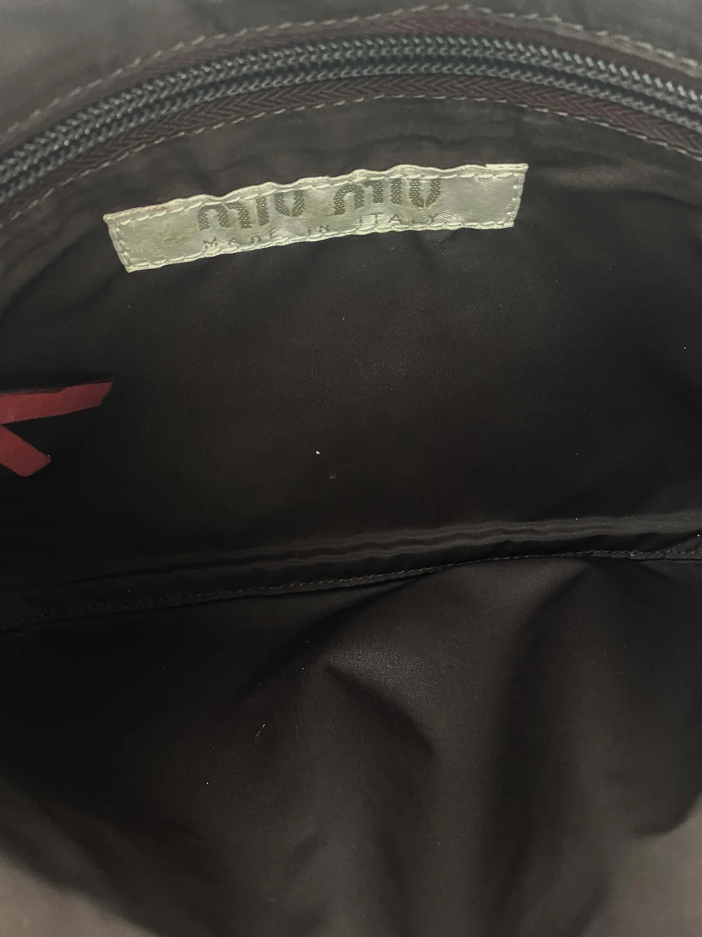 Miu Miu 90s red striped bag — JAMES VELORIA