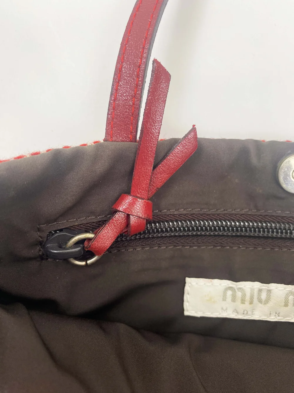 Miu Miu 90s red striped bag — JAMES VELORIA 