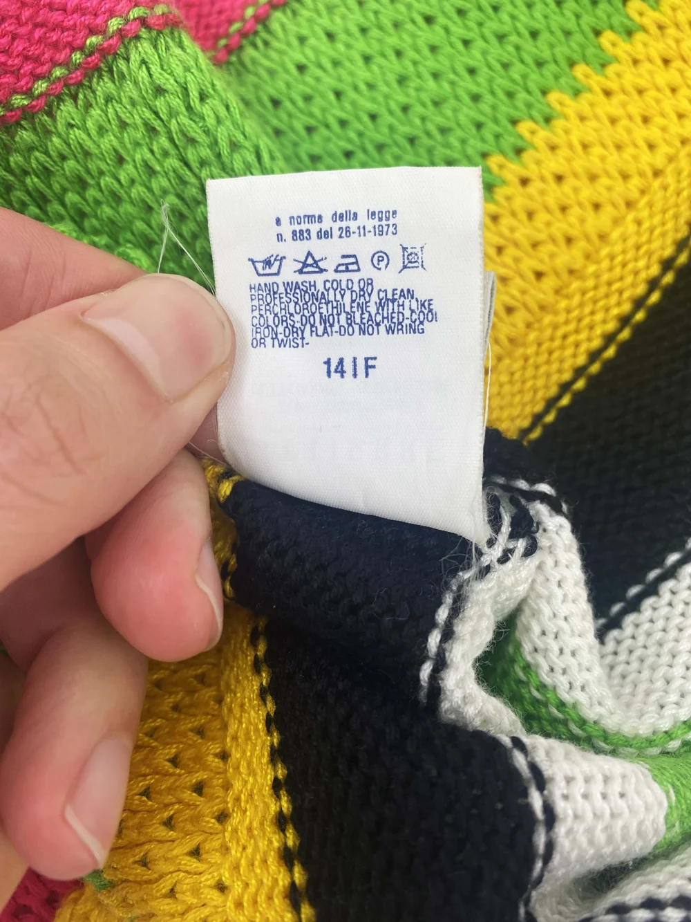 Versace Jeans Couture 90s rainbow striped sweater — JAMES VELORIA