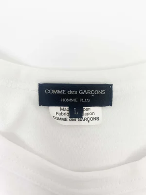 COMME des GARÇONS HOMME PLUS Tシャツ ホワイト S Comme des Garcons Homme Plus S/S 2020 cutout t-shirt — JAMES VELORIA
