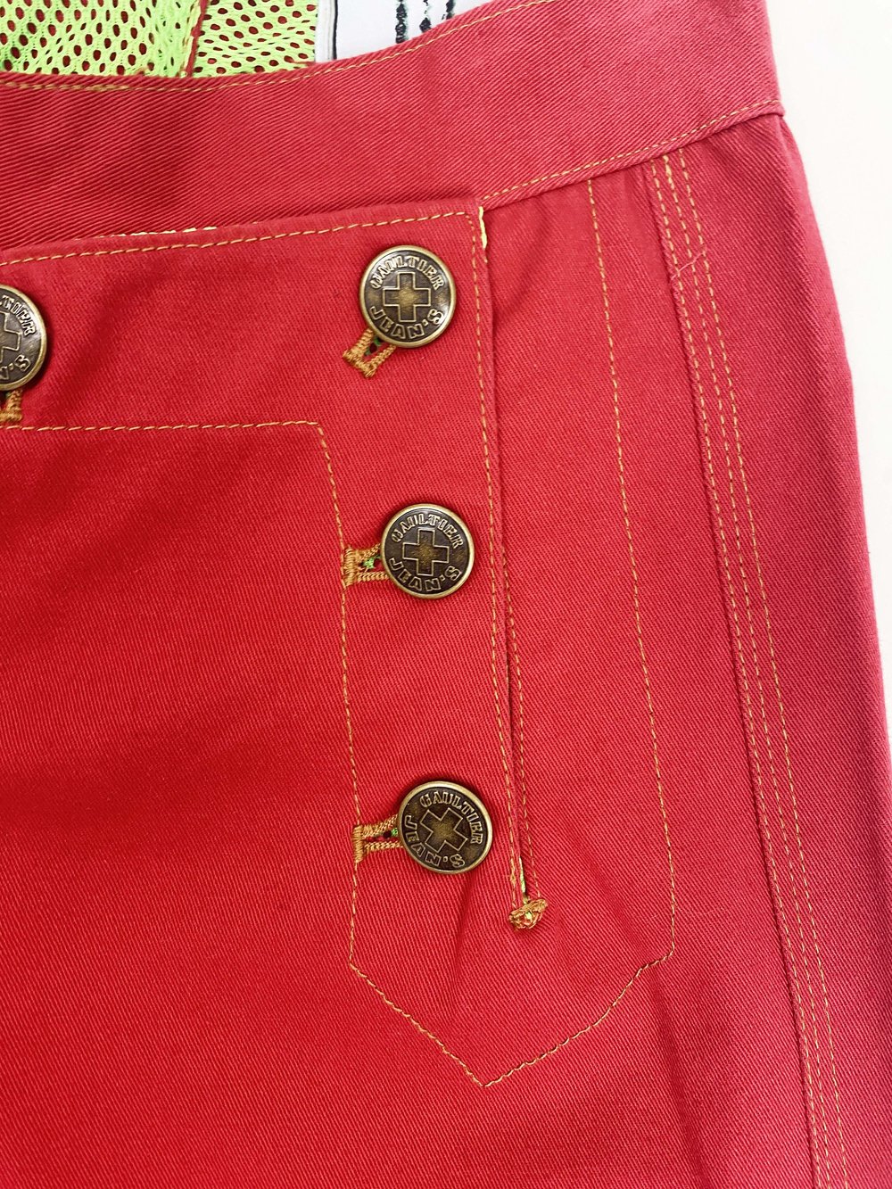Jean Paul Gaultier 90s red sailor pants — JAMES VELORIA