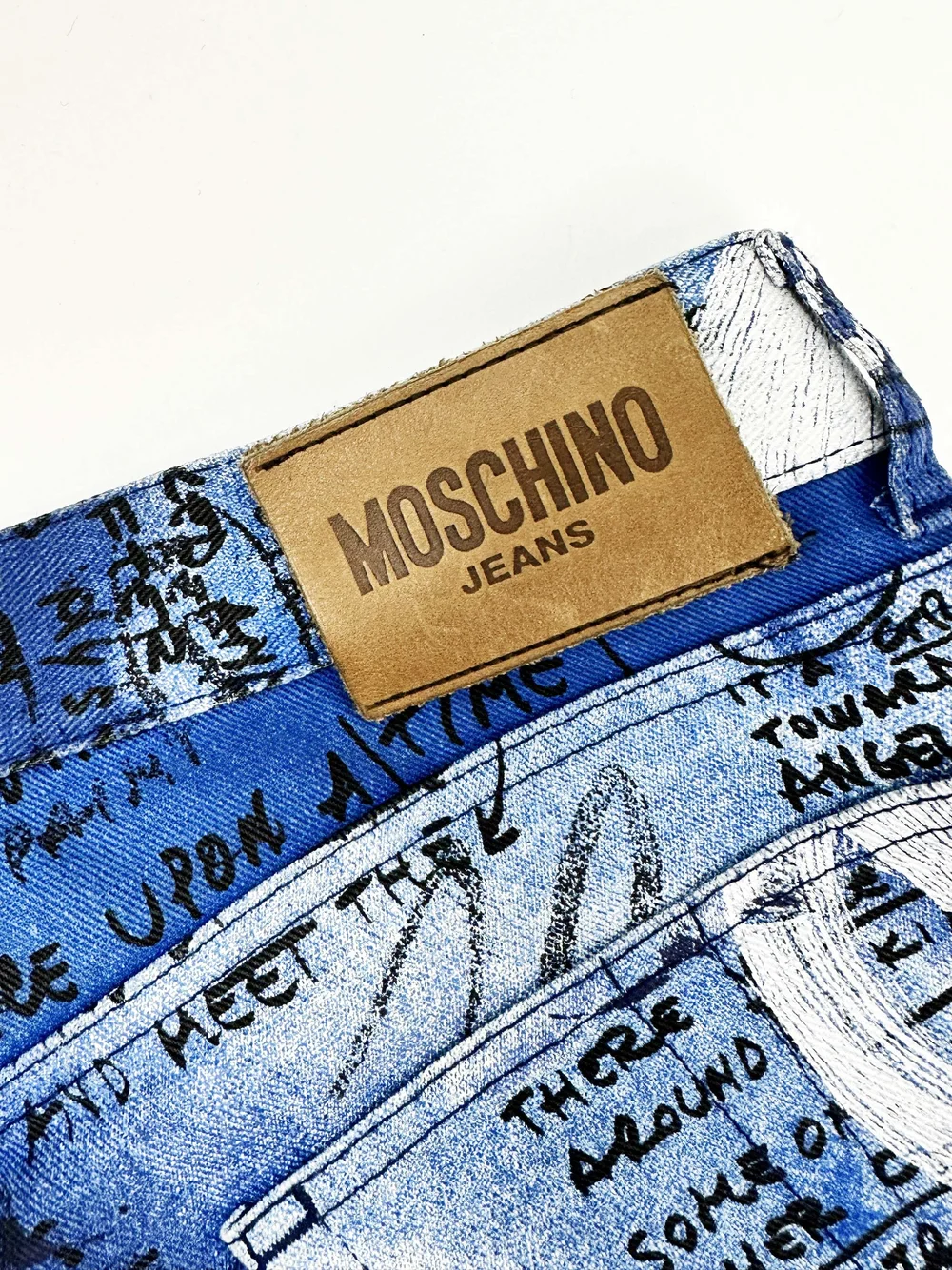 Moschino 90s word print pants — JAMES VELORIA