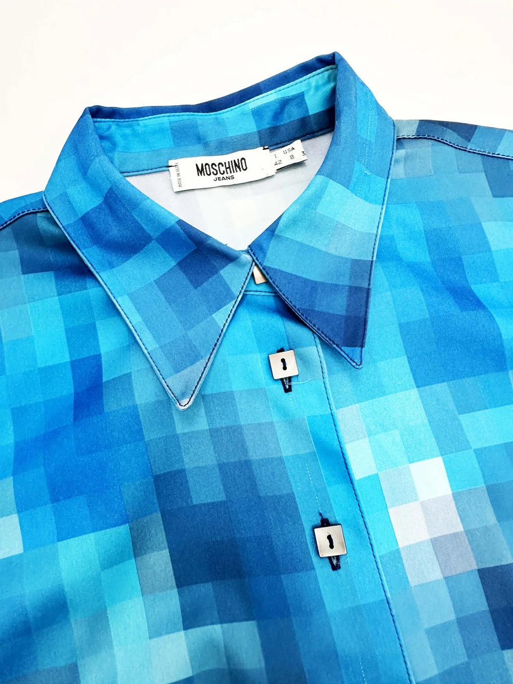 Moschino 90s pixelated print shirt — JAMES VELORIA