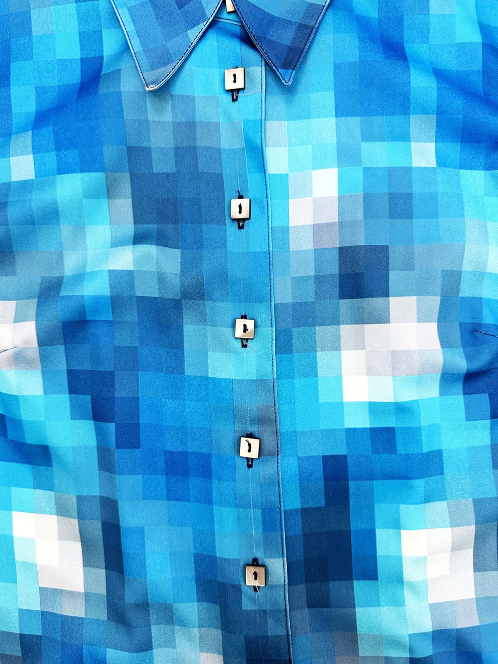 Moschino 90s pixelated print shirt — JAMES VELORIA