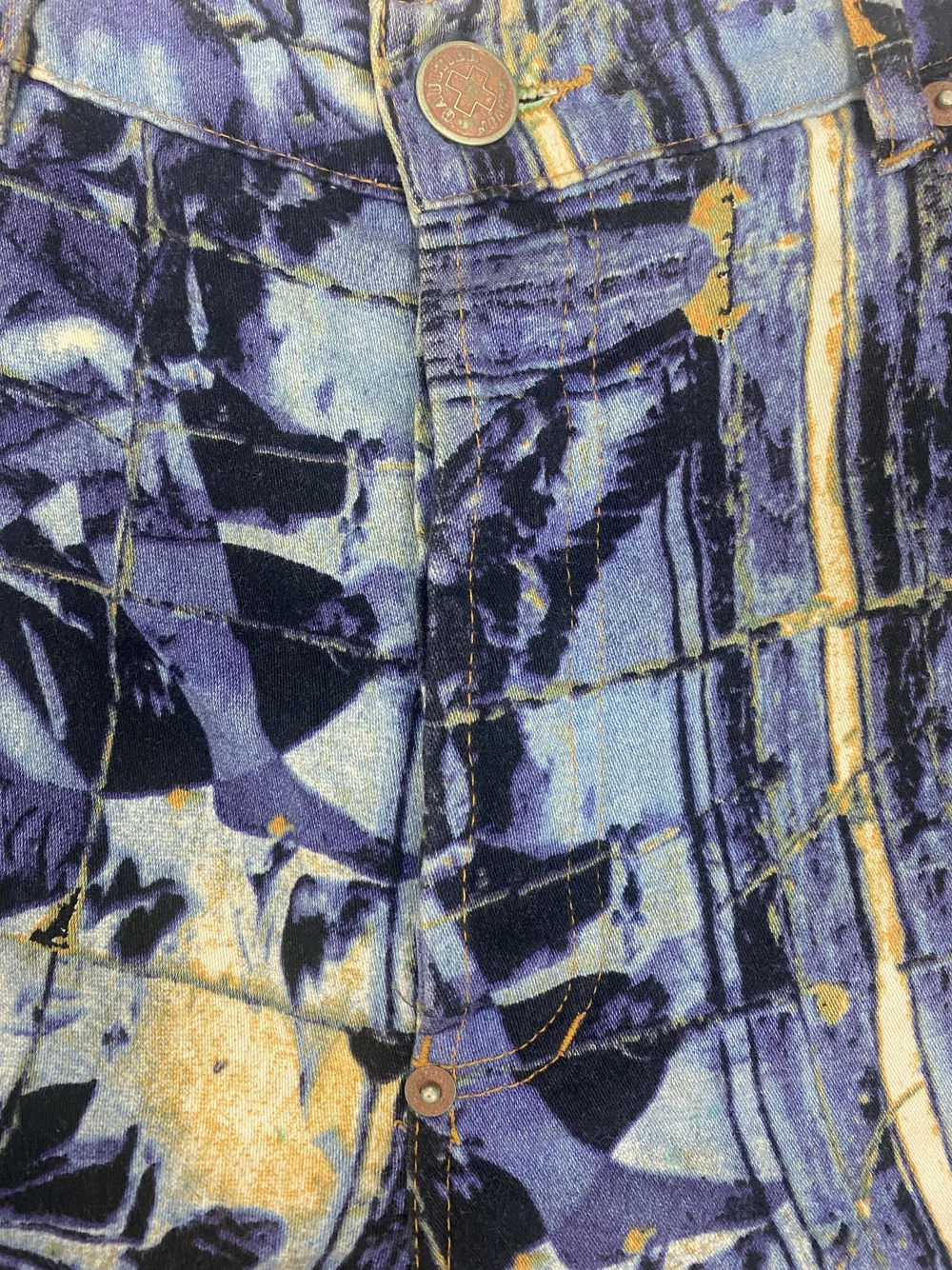 special!! Gaultier Jeans 転写 Print Denim Jean Paul Gaultier – Laser Print Denim Pant Vintage Blue