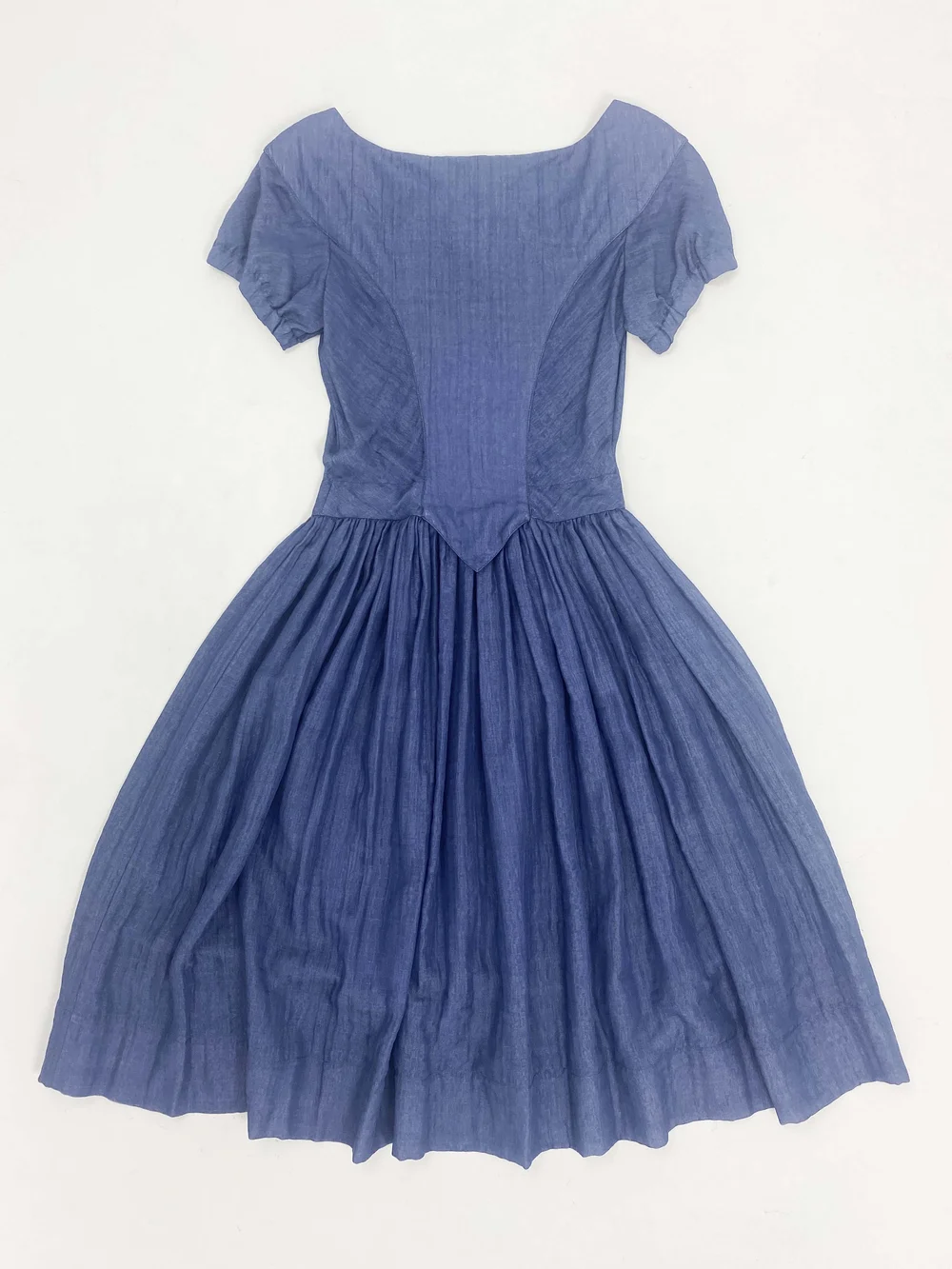 red dress blue shoes Megan cotton Gauze dress