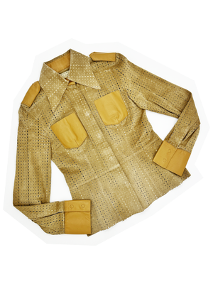Dolce & Gabbana 90s perforated leather shirt — JAMES VELORIA