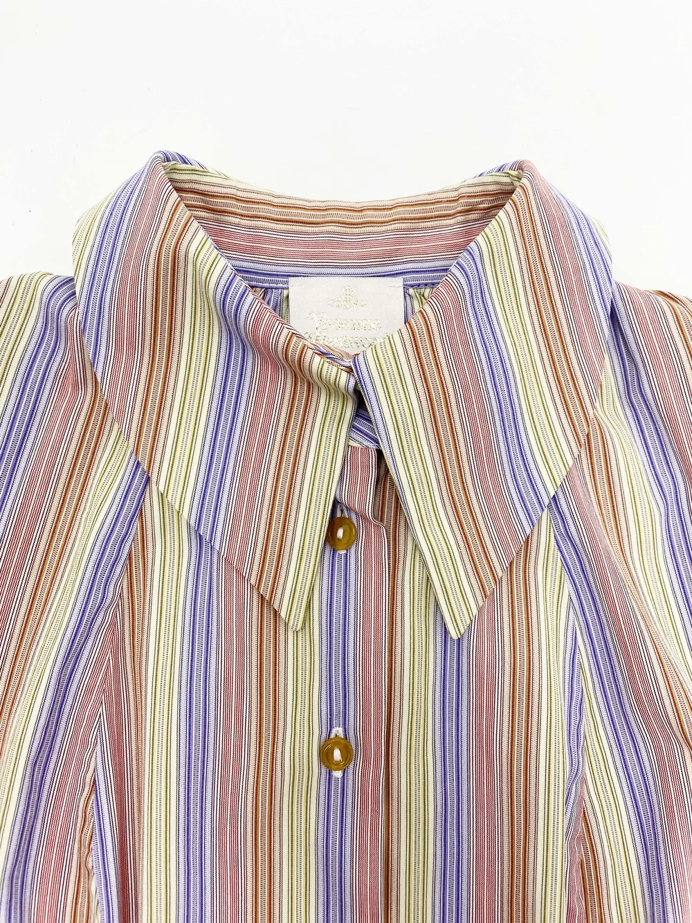Vivienne Westwood 90s puff sleeve striped shirt — JAMES VELORIA