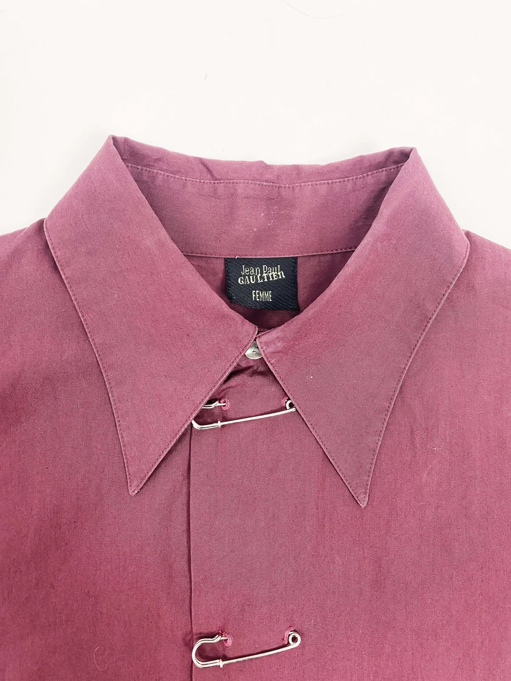 Jean Paul Gaultier safety pin shirt — JAMES VELORIA