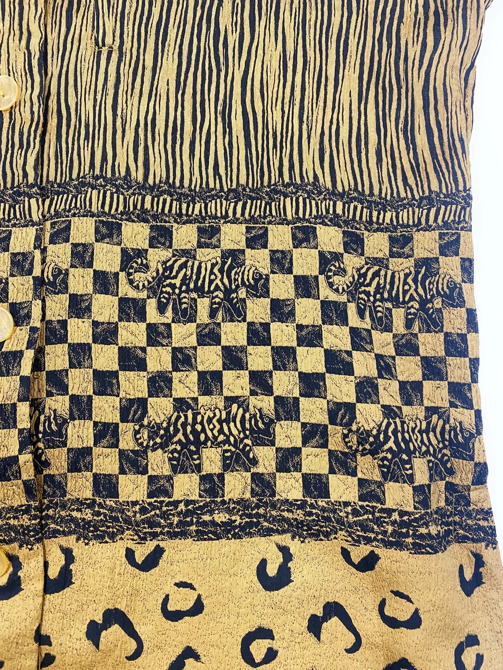 Issey Miyake 80s mixed print tunic — JAMES VELORIA
