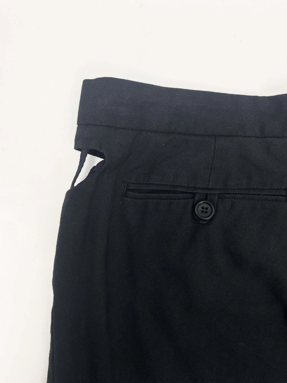 Helmut Lang S/S 2002 cutout hip pants — JAMES VELORIA