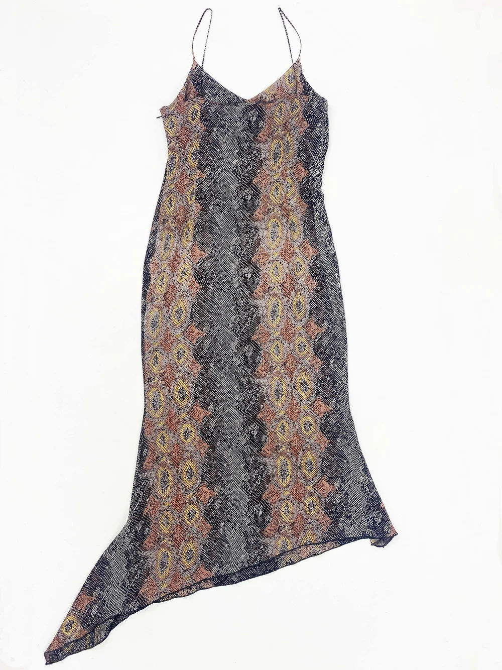 Ozbek 90s snake print slip dress  JAMES VELORIA