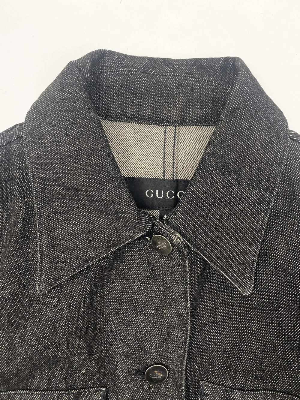 Gucci F/W 1999 gray denim jacket — JAMES VELORIA