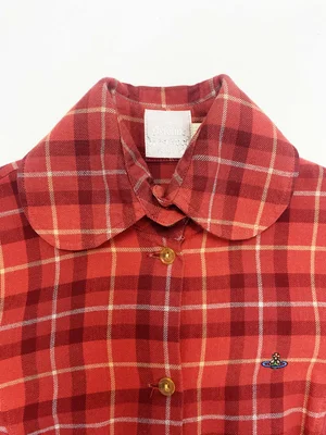 シャツ/ブラウス(長袖/七分) Vivienne Westwood 90s tartan plaid shirt Vintage Rare 90s Vivienne Westwood Tartan Plaid Long Sleeve Shirt