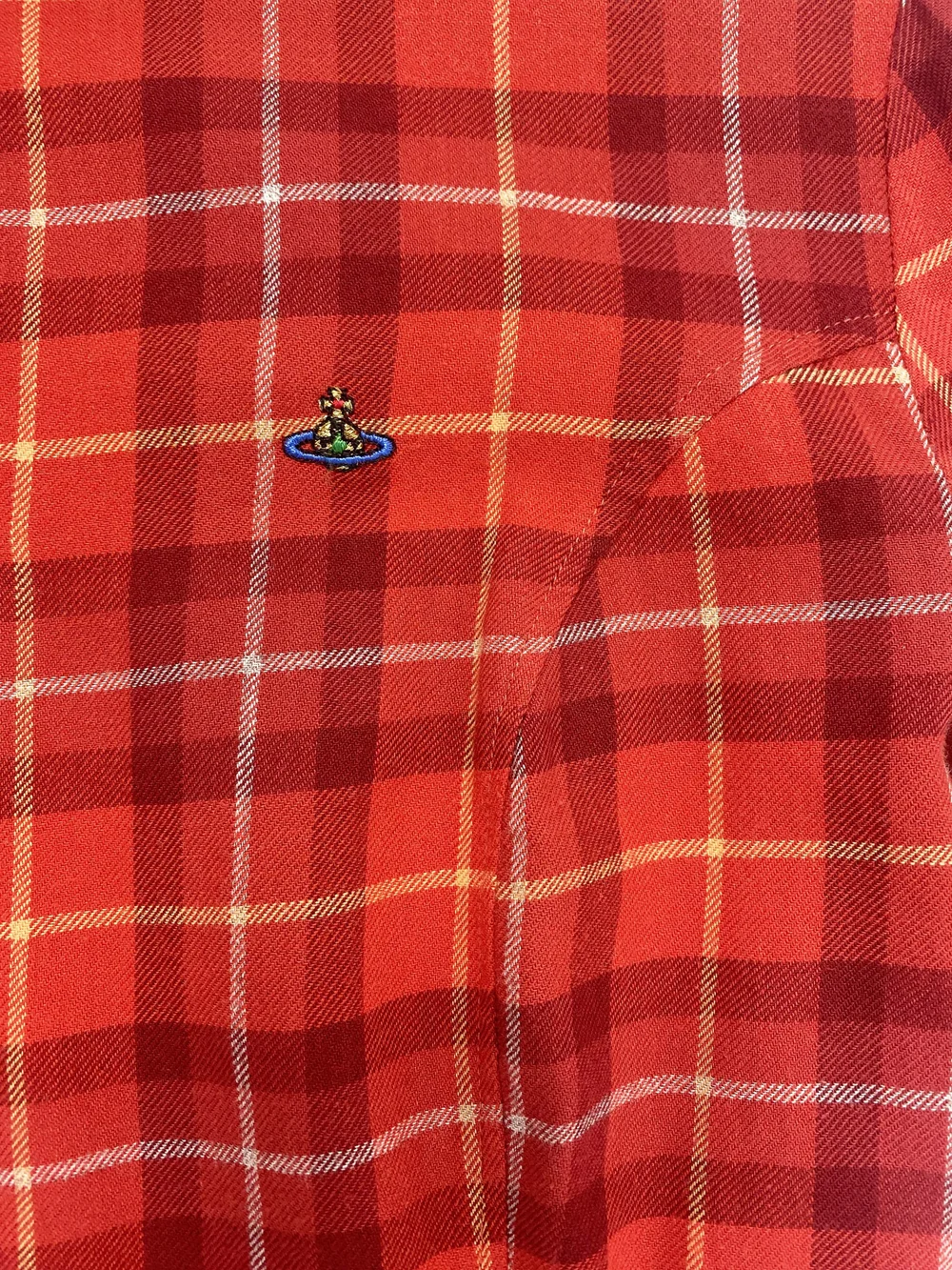 シャツ/ブラウス(長袖/七分) Vivienne Westwood 90s tartan plaid shirt Vintage Rare 90s Vivienne Westwood Tartan Plaid Long Sleeve Shirt