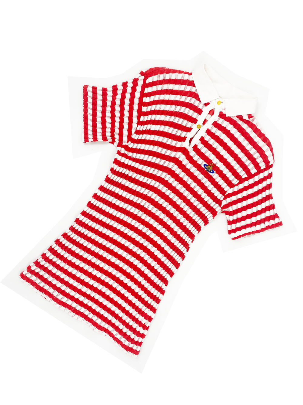 open lace back dress Eve Red Striped Short Dress main image 0