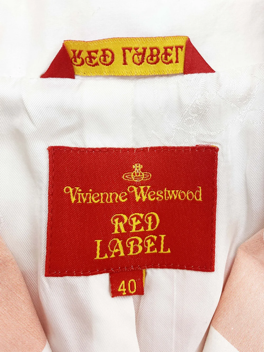Vivienne Westwood S/S 2000 orange plaid jacket — JAMES VELORIA