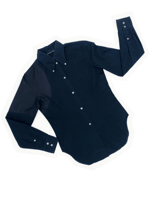Alexander McQueen 90s mixed material shirt — JAMES VELORIA