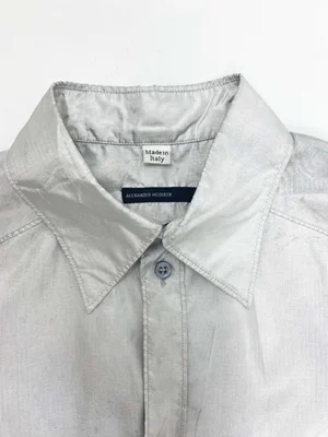 Alexander McQueen S/S 1998 silver sheer shirt — JAMES VELORIA