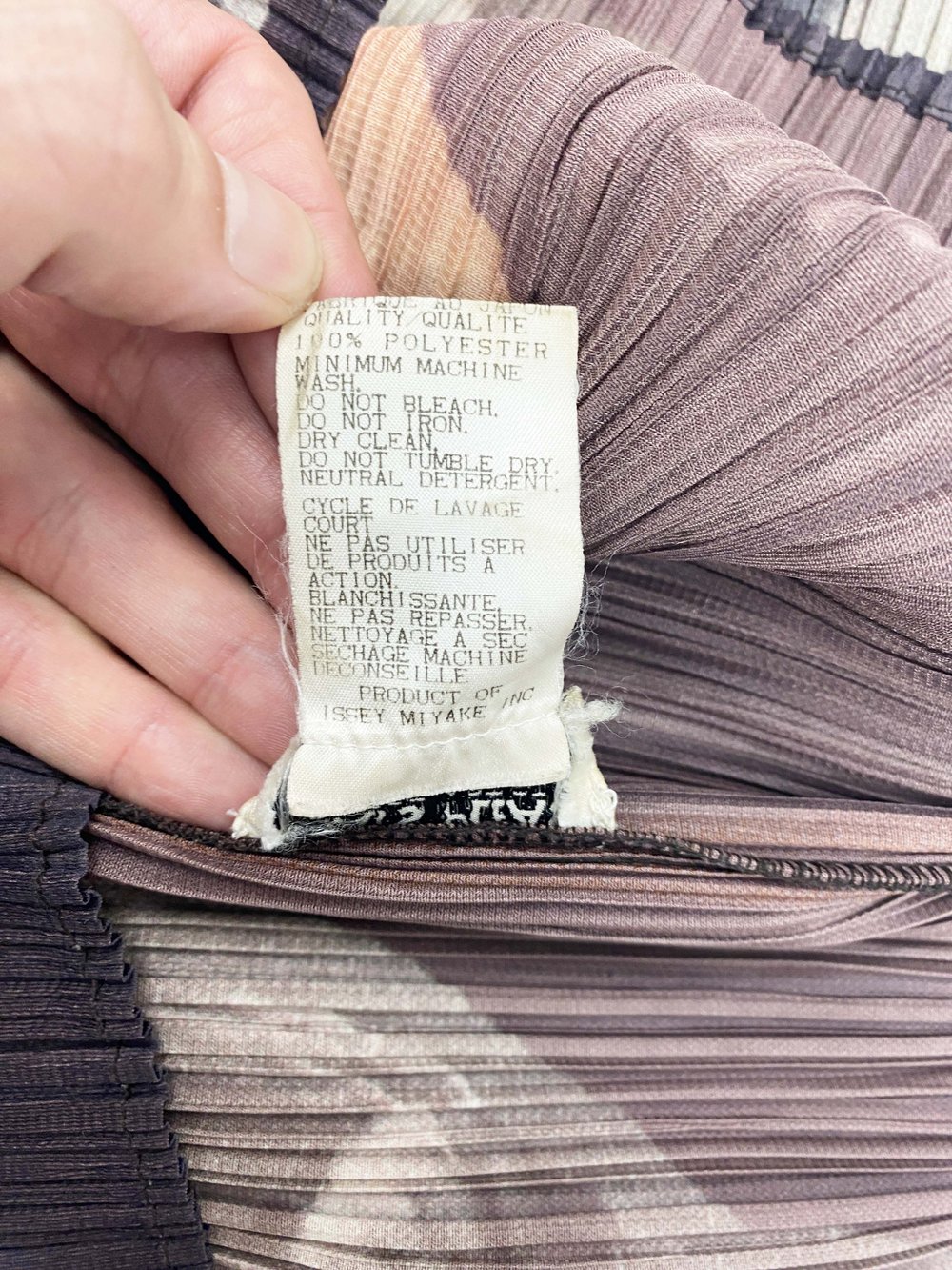 Issey Miyake Pleats Please F/W 1996 nude print tank — JAMES VELORIA