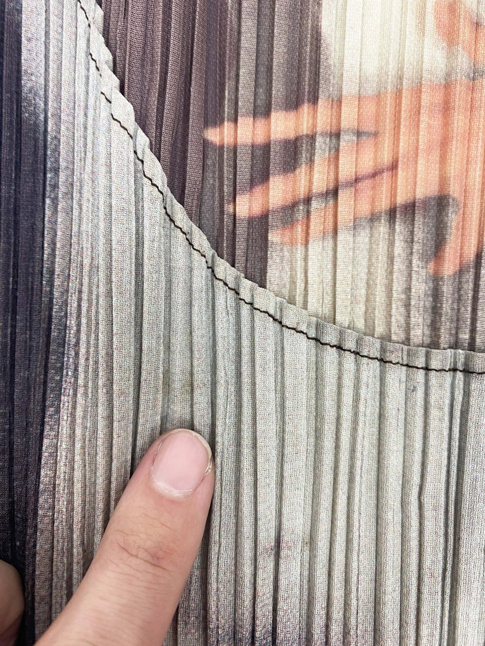 Issey Miyake Pleats Please F/W 1996 nude print tank — JAMES VELORIA
