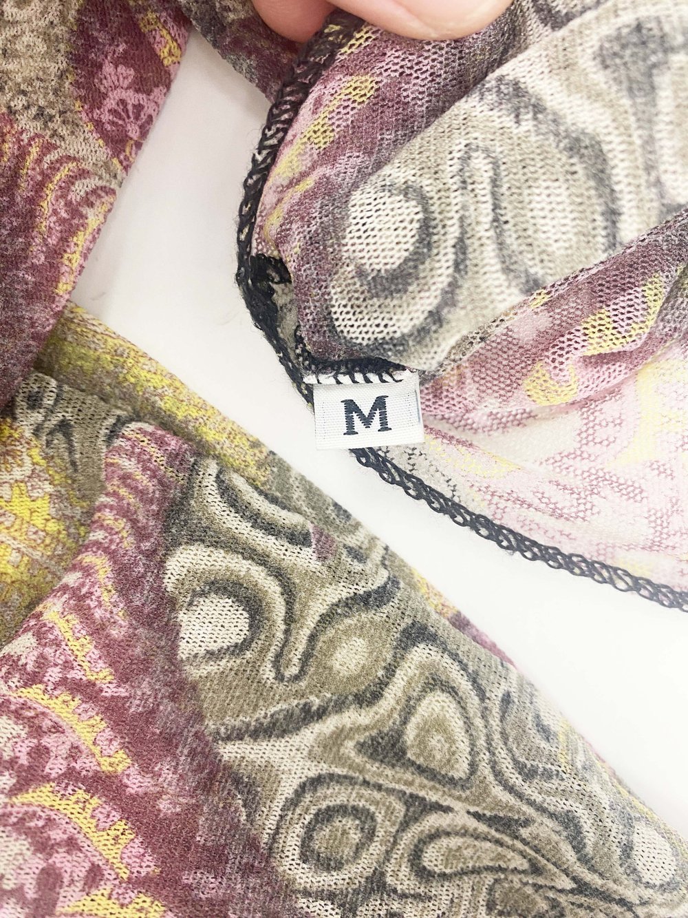 Jean Paul Gaultier F/W 1996 paisley print mesh top — JAMES VELORIA