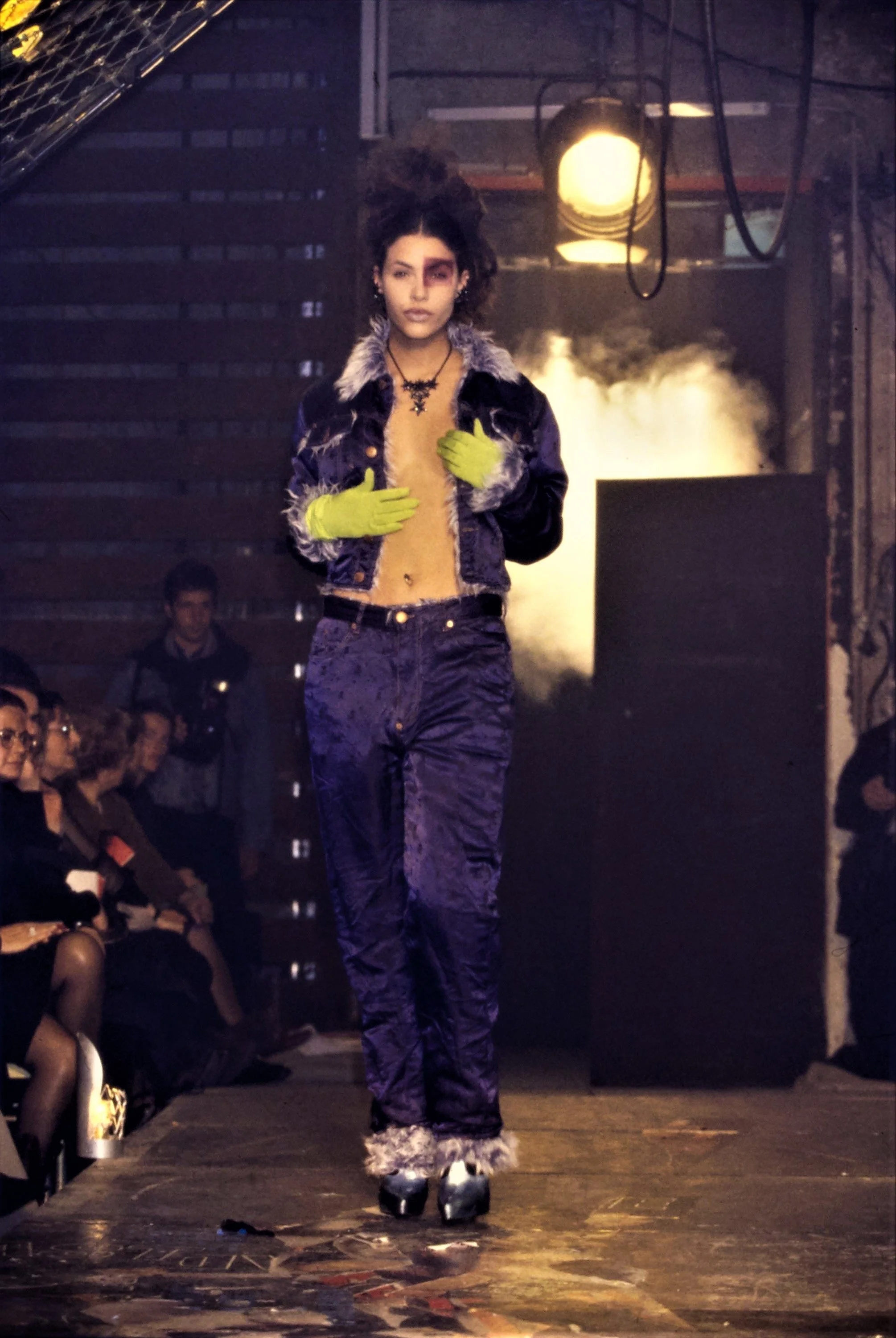 jean-paul-gaultier-fall-winter-1995-mad-max-skull-print-satin-pants-jeans-blue-vintage-fw-90s-1990s-jpg-runway.JPG