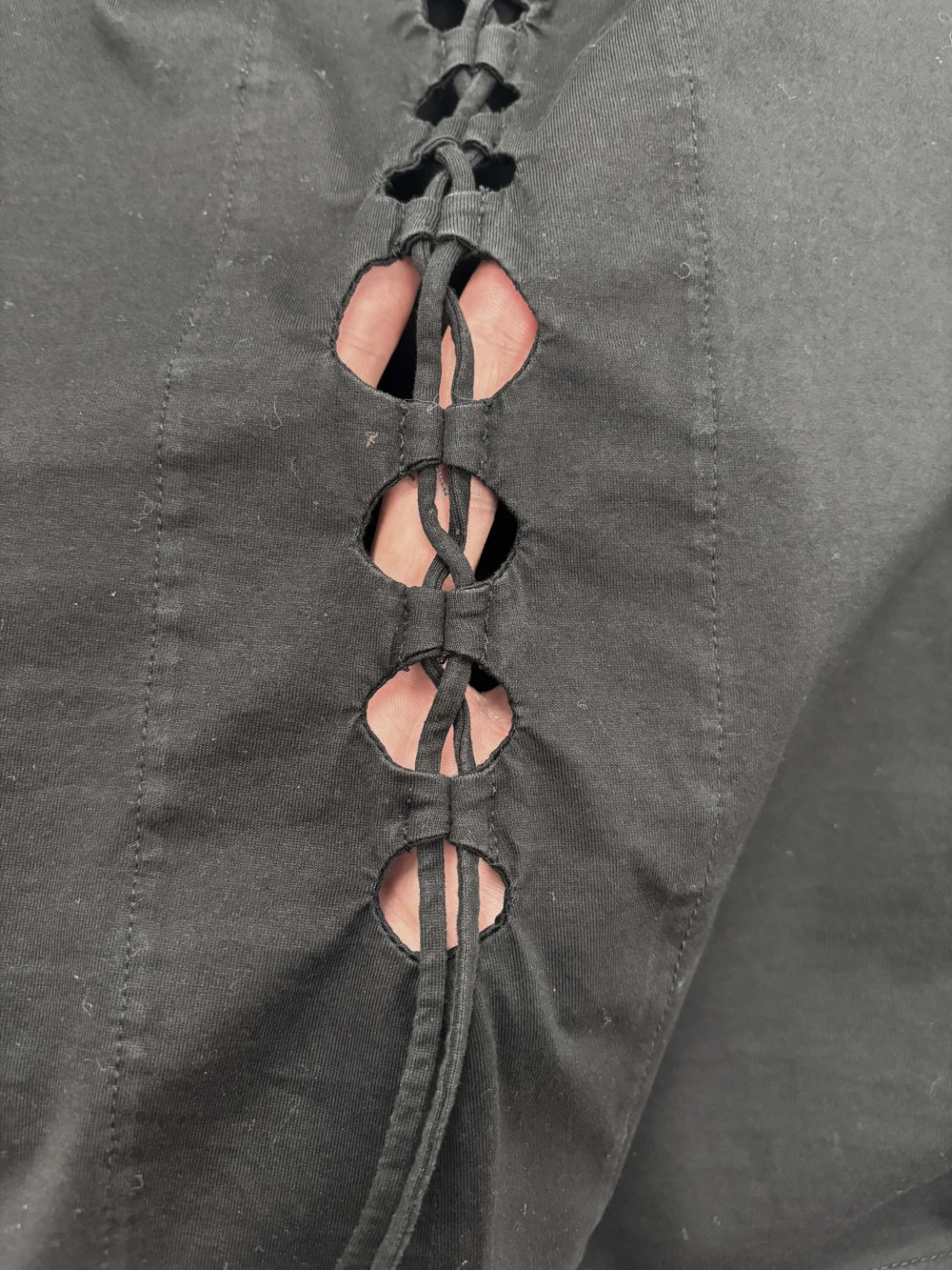 Helmut Lang S/S 2001 lace up side tank top — JAMES VELORIA